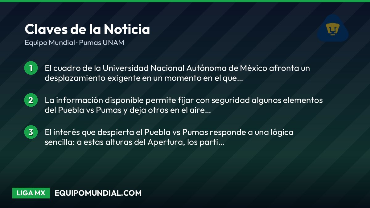 Puebla vs Pumas análisis